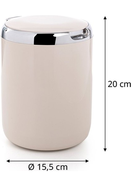Bej Renkli 3 Lt Plastik Kapaklı Tezgah Üstü Mutfak Çöp Kovası modelleri