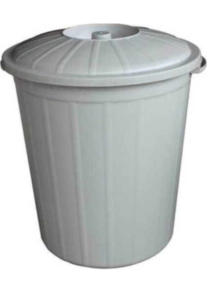 Geniş ve Dayanıklı 70 Litrelik Plastik Çöp Kovası, Gri Renk Seçeneğiyle Kullanıma Hazır