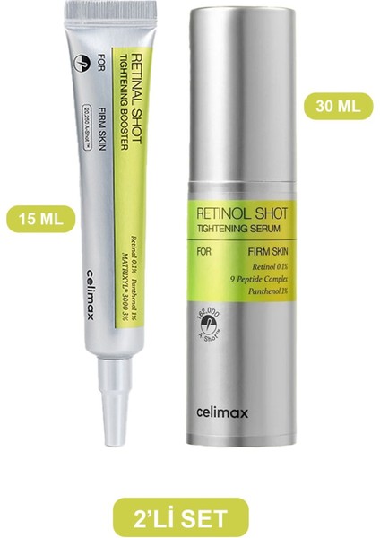 Set Retinal Shot Tightening Booster 15 ml / Retinol Shot Tightening Serum 30ml Korea