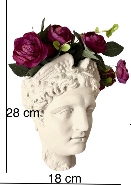 Hermes Temalı El Yapımı Dekoratif Saksı – Mitolojik Biblo Saksı (28X18 Cm) fiyatları