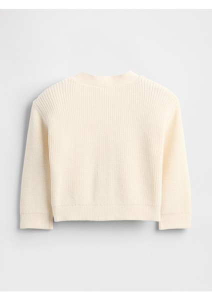 Bebek Krem Baby Bear Cep Hırkası Kazak modelleri