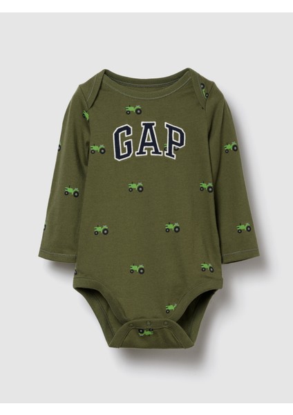 Bebek Yeşil Organic Pamuklu Gap Logo Bodysuit