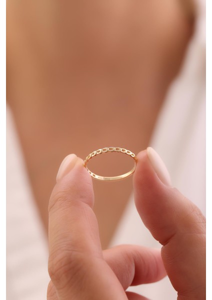 14 Ayar Minimal Gurmet Altın Yüzük modelleri