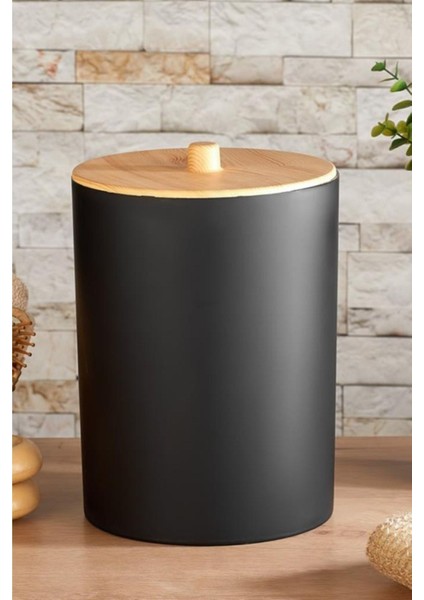 Bambu Desenli Mutfak ve Banyo Çöp Kovası, Şık ve Kullanışlı Tasarım