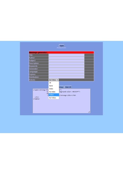 Metatag Builder Yazılım