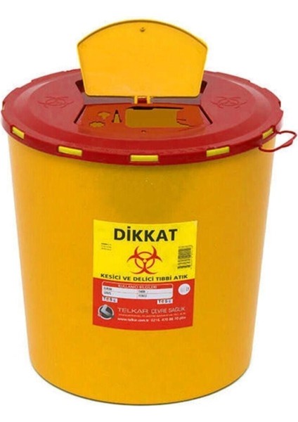 10'lu Turuncu Tıbbi Atık Kovası 10 Lt Güvenle ve Hijyenle Kullanın