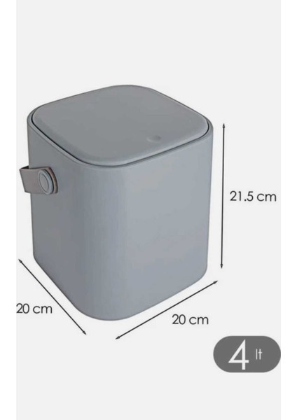 4 Lt Antrasit Renkli Sihirli Çöp Kovası, Şık ve Kullanışlı Tasarım fırsatları