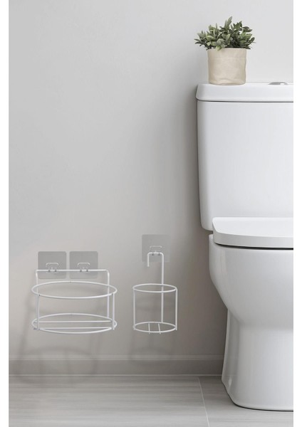 Beyaz Yuvarlak Mini Wc Kova ve Fırça Seti, Şık ve Kullanışlı Temizlik Takımı modelleri