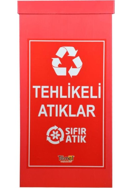 Kırmızı Geri Dönüşüm Kutusu, Güvenli ve Pratik Atık Toplama Çözümü