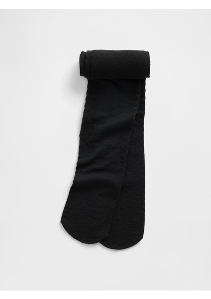 Kız Çocuk Siyah Fitilli Külotlu Çorap