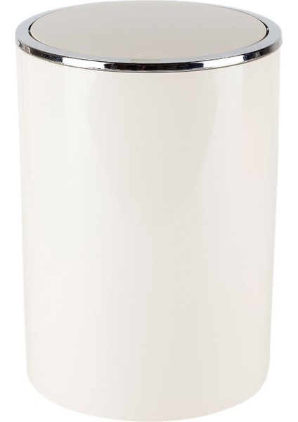 6 Lt Bej Çöp Kovası, Banyo, Mutfak ve Ofis Için Şık ve Kullanışlı Tasarım