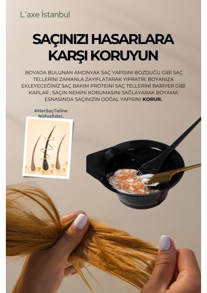 Boyadan Isıdan Işlemden Yıpranmış Kopmuş Saçlara Canlılık Terapisi - Laxe Saç Bakım Proteini 100 Gram indirimleri