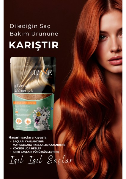 Boyadan Isıdan Işlemden Yıpranmış Kopmuş Saçlara Canlılık Terapisi - Laxe Saç Bakım Proteini 100 Gram fiyatları