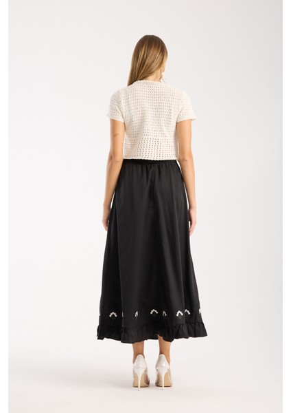 Siyah Nakışlı Etek fiyatları