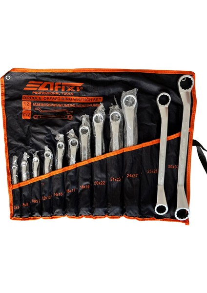 12 Parça Çift Tarafı Bombeli Yıldız Anahtar Seti