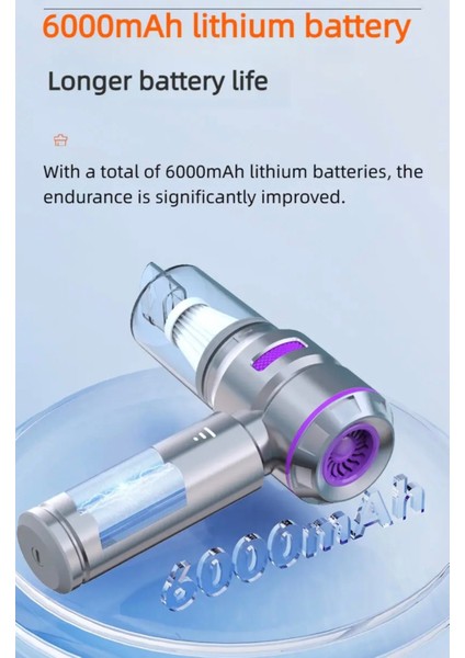 CS59 Plus Max 17000 Pa 100 Watt Şarjlı Süpürge