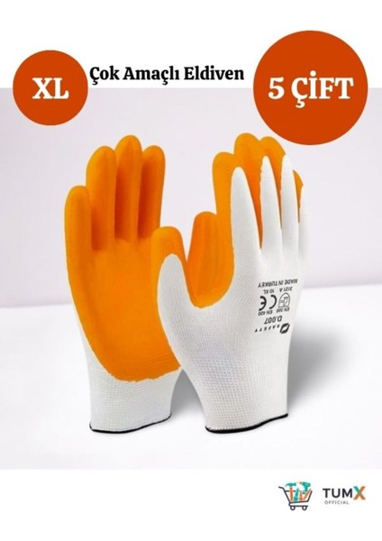 Genel Iş Eldiveni Inşaat Sanayi Bahçe Paketleme Makine Ambalaj Eldiveni Eldiven 10 Xl (5 Çift)
