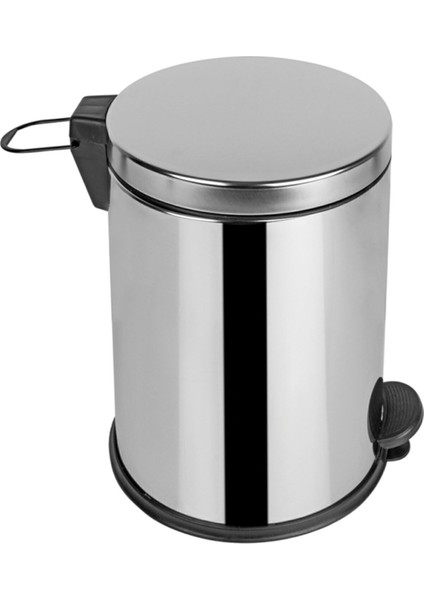 12 Lt Paslanmaz Çelik Pedallı Çöp Kovası, Dayanıklı ve Şık Tasarım
