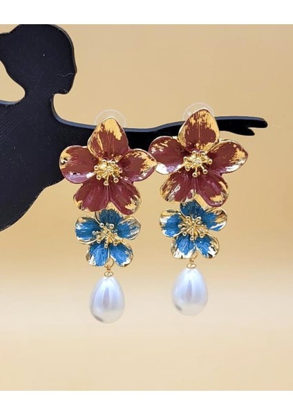 Lotus Mineli Damla Inci Küpeler