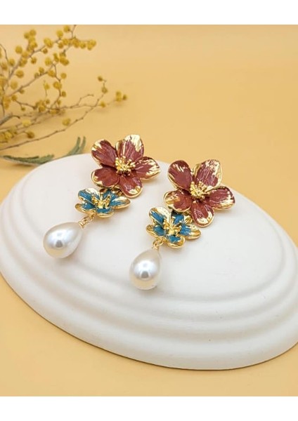 Lotus Mineli Damla Inci Küpeler fiyatları