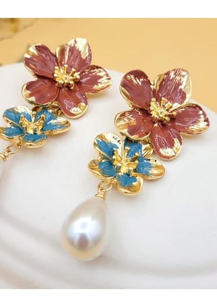 Lotus Mineli Damla Inci Küpeler fırsatları