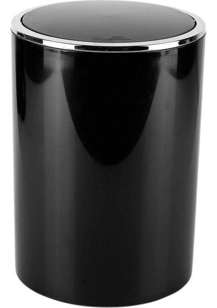 Şık Siyah Çöp Kovası, 6 Lt, Pratik ve Dayanıklı Tasarım