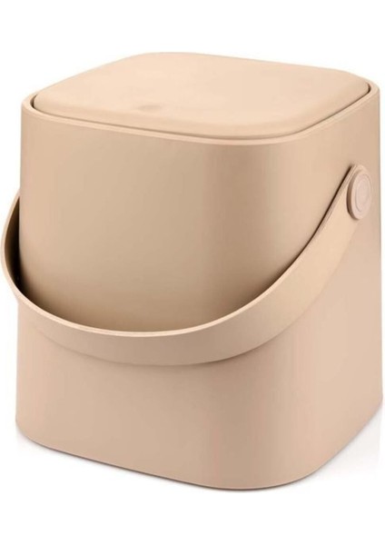Pembe 4 Lt Kapaklı Çöp Kovası, Tutmalı ve Iç Kova, Mutfak Düzeni Için Ideal fiyatları