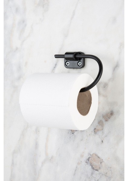 Küçük Boy Siyah Tuvalet Kağıtlık Tutucu, Pratik ve Şık Tasarım
