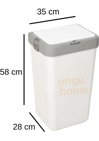 40LT Dokunmatik Kapaklı Çöp ve Temizlik Sepeti Beyaz fiyatları