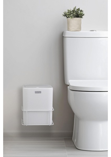 Beyaz Eko Magic Askılı Kare Mini Çöp Kovası, Şık ve Kullanışlı Temizlik Çözümü