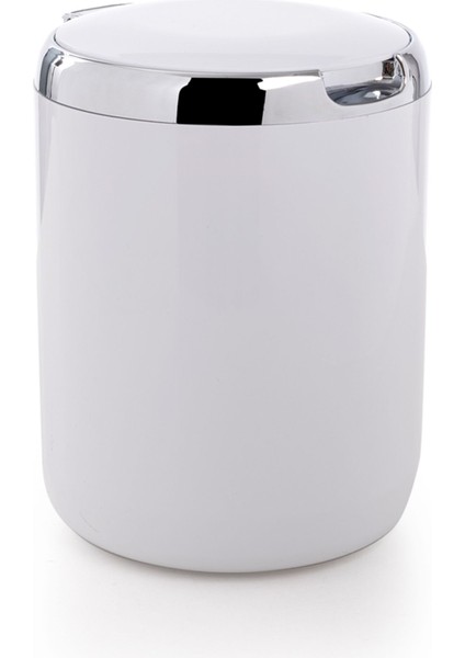 Pasifik 3l Beyaz Plastik Çöp Kovası Kapaklı, Pratik ve Şık Tasarım