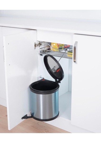 Renkli Dolap Içi 11 Lt Çöp Kovası, Pratik ve Şık Ev Eşyası