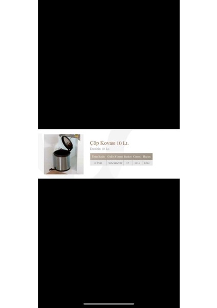 Renkli Dolap Içi 11 Lt Çöp Kovası, Pratik ve Şık Ev Eşyası fiyatları