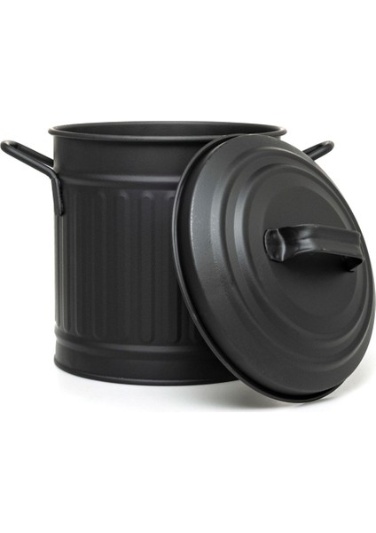 Siyah 4l Galvaniz Tezgah Üstü Çöp Kovası, 22CM, Dayanıklı ve Şık Tasarım fiyatları