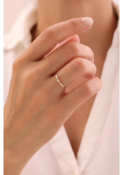 14 Ayar Kutup Yıldızı Yüzük