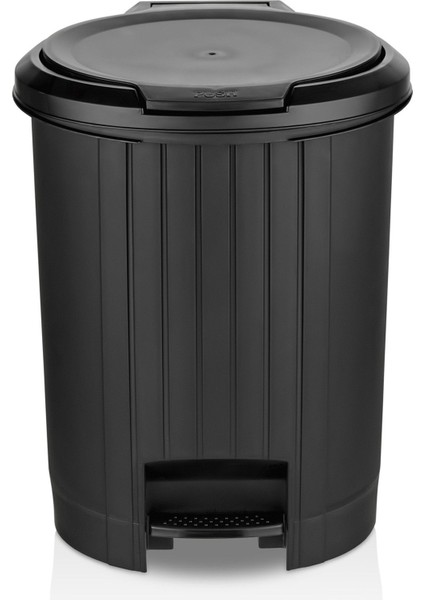 Şık Siyah Pedallı Çöp Kovası, Pratik ve Hızlı Kullanım Için Tasarlandı