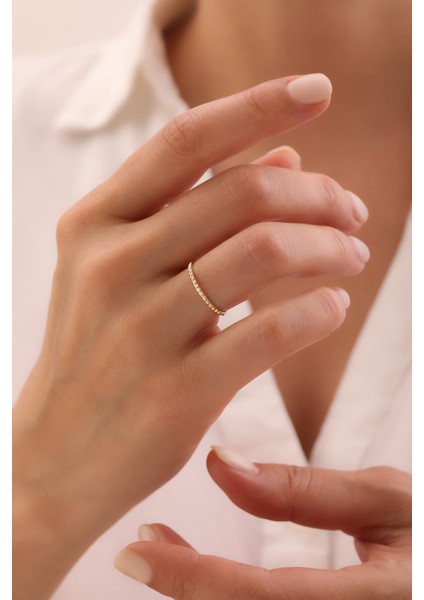 14 Ayar Minimal Altın Yüzük