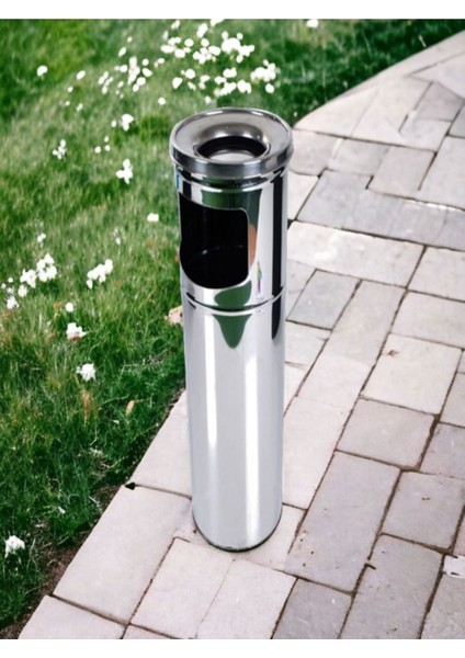 Paslanmaz Çelik Ayaklı Dış Mekan Küllük No:1, Dayanıklı ve Şık Tasarım