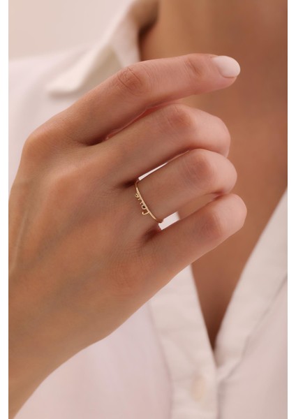 14 Ayar Minimal Love Yüzük fiyatları