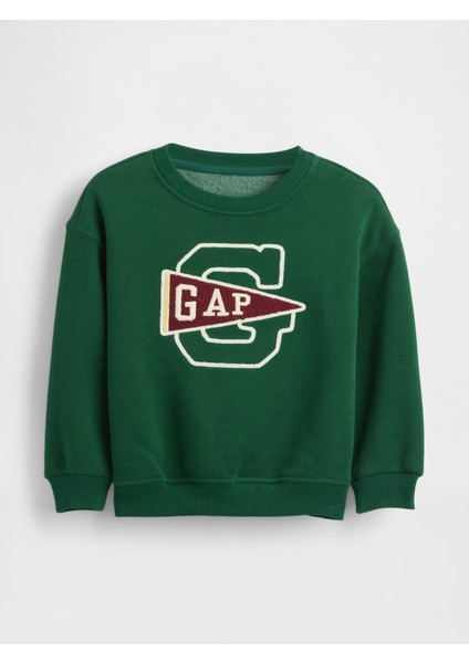 Erkek Bebek Yeşil Vintagesoft Varsity Logo Sweatshirt