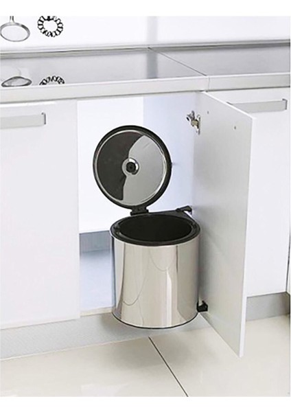 Şık Krom Çöp Kovası, Dolap Içinde 11 Lt, Gri Renk modelleri