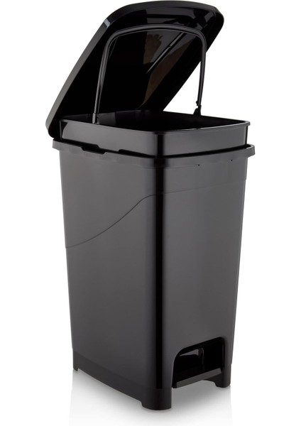 40 Litre Iç Kovalı Siyah Pedallı Çöp Kovası