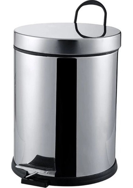 Paslanmaz Çelik Pedallı Çöp Kovası 5 Lt - Mutfak, Banyo, Ofis Kullanımı fırsatları
