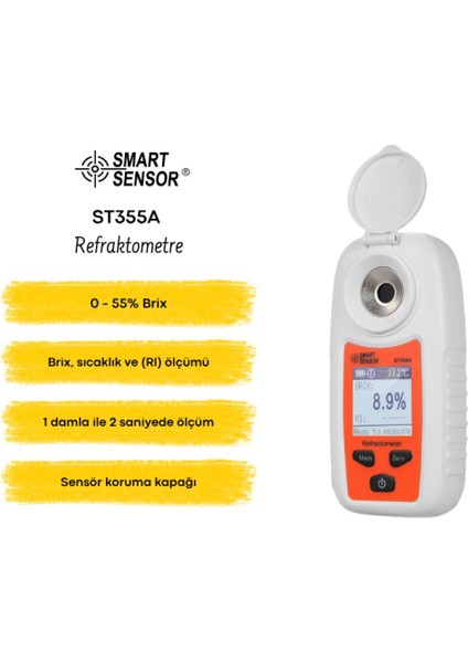 Smart Sensor ST355A Dijital Refraktometre 0-55 Brix fırsatları