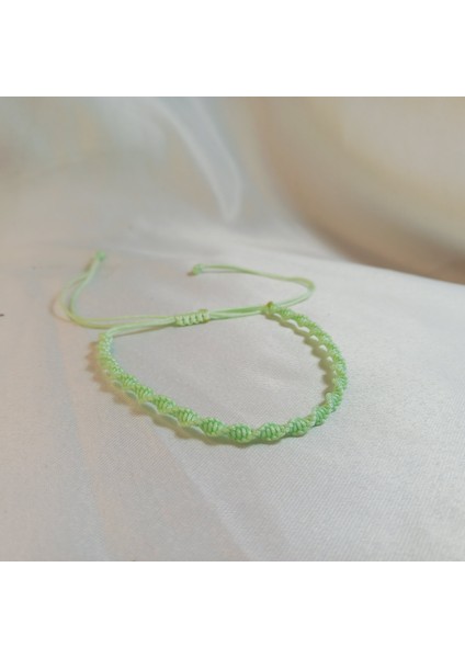 Unisex Su Yeşili Makrome Örgü Asansörlü Ayarlanabilir Bileklik, Spiral Makrome Örgü Ip Bileklik, Makrome Bileklik, Örgü Bileklik, Ip Bileklik