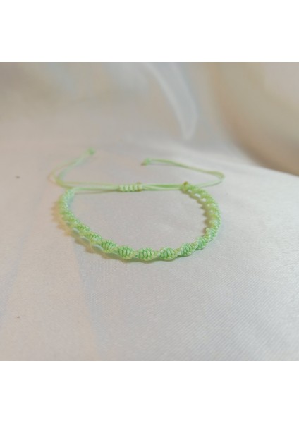 Unisex Su Yeşili Makrome Örgü Asansörlü Ayarlanabilir Bileklik, Spiral Makrome Örgü Ip Bileklik, Makrome Bileklik, Örgü Bileklik, Ip Bileklik modelleri
