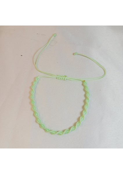 Unisex Su Yeşili Makrome Örgü Asansörlü Ayarlanabilir Bileklik, Spiral Makrome Örgü Ip Bileklik, Makrome Bileklik, Örgü Bileklik, Ip Bileklik fırsatları