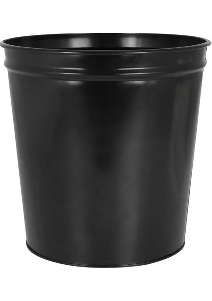 D-1 Metal Çöp Kovası 10 L Siyah, Şık ve Kullanışlı Ev ve Ofis Için Uygun