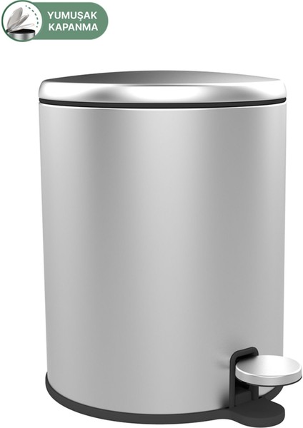 Pedallı 6l Siyah Çöp Kovası, Mat Iç Kısım, Pratik ve Şık Tasarım modelleri