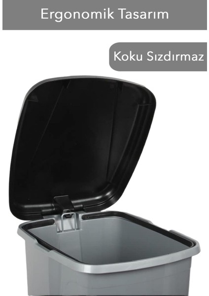 Gri Slim Pedallı Çöp Kovası, 8 Litre, Banyo ve Mutfak Için Şık ve Kullanışlı fırsatları
